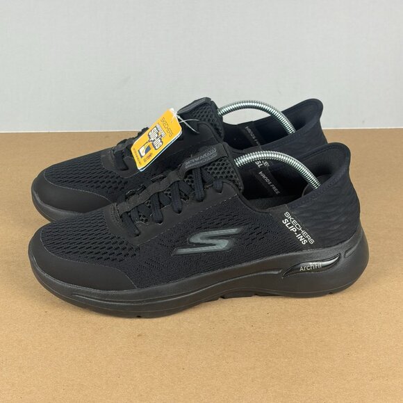 Skechers Slip-Ins Go Walk Arch Fit 2.0 Simplicity Mens 7.5 Black Low Top Lace Up - Picture 10 of 10